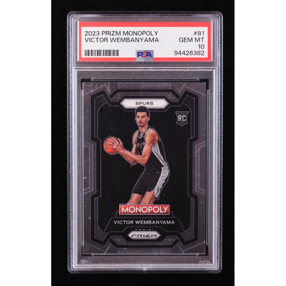 Victor Wembanyama 2023-24 Panini Prizm Monopoly #81 RC (PSA 10) at PristineAuction.com