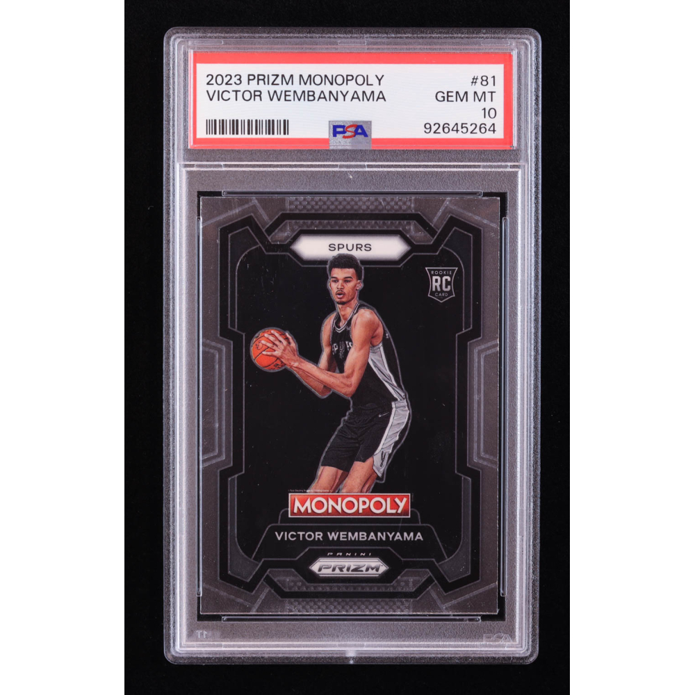 Victor Wembanyama 2023-24 Panini Prizm Monopoly #81 RC (PSA 10) at PristineAuction.com