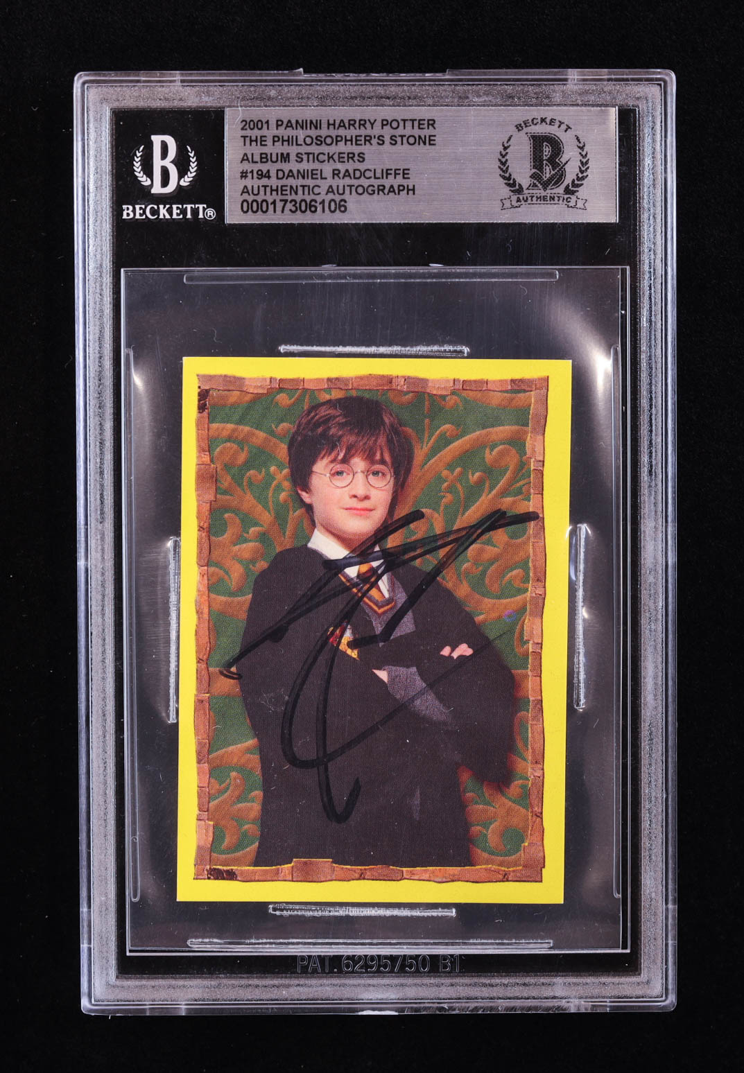 Daniel Radcliffe Signed 2001 Panini Harry Potter and the Philosopher's ...