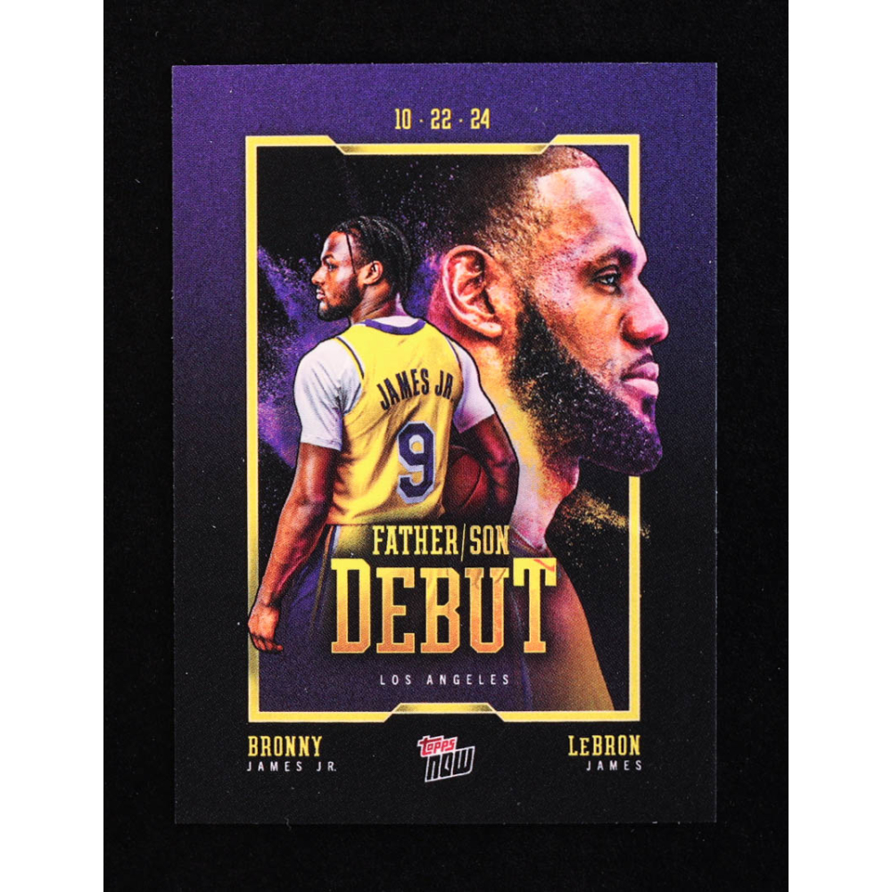 lebron-james-bronny-james-2024-topps-now-father-son-debut-1-rc