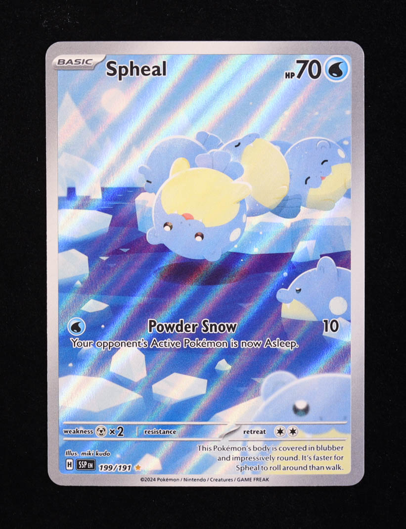 Spheal 2024 Pokemon Scarlet and Violet Surging Sparks #199 at PristineAuction.com Spheal 2024 Pokemon Scarlet and Violet Surging Sparks #199 at PristineAuction.com