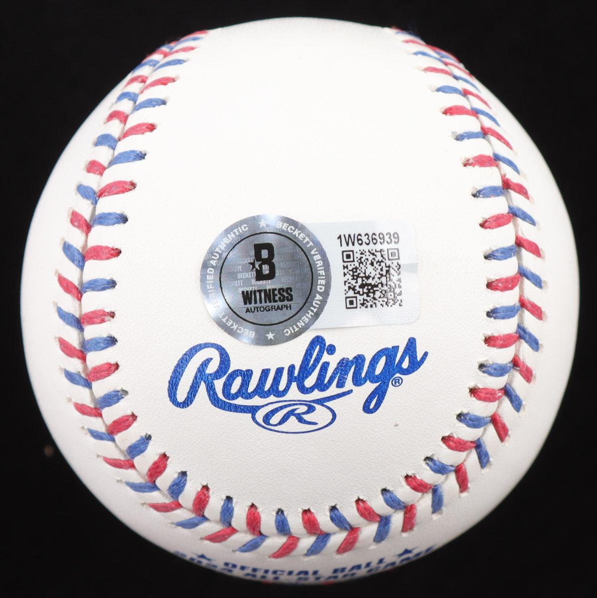 Marcell Ozuna Signed 2024 All-Star Game Logo Baseball Inscribed "3x ASG" (Beckett) at PristineAuction.com Marcell Ozuna Signed 2024 All-Star Game Logo Baseball Inscribed "3x ASG" (Beckett) at PristineAuction.com