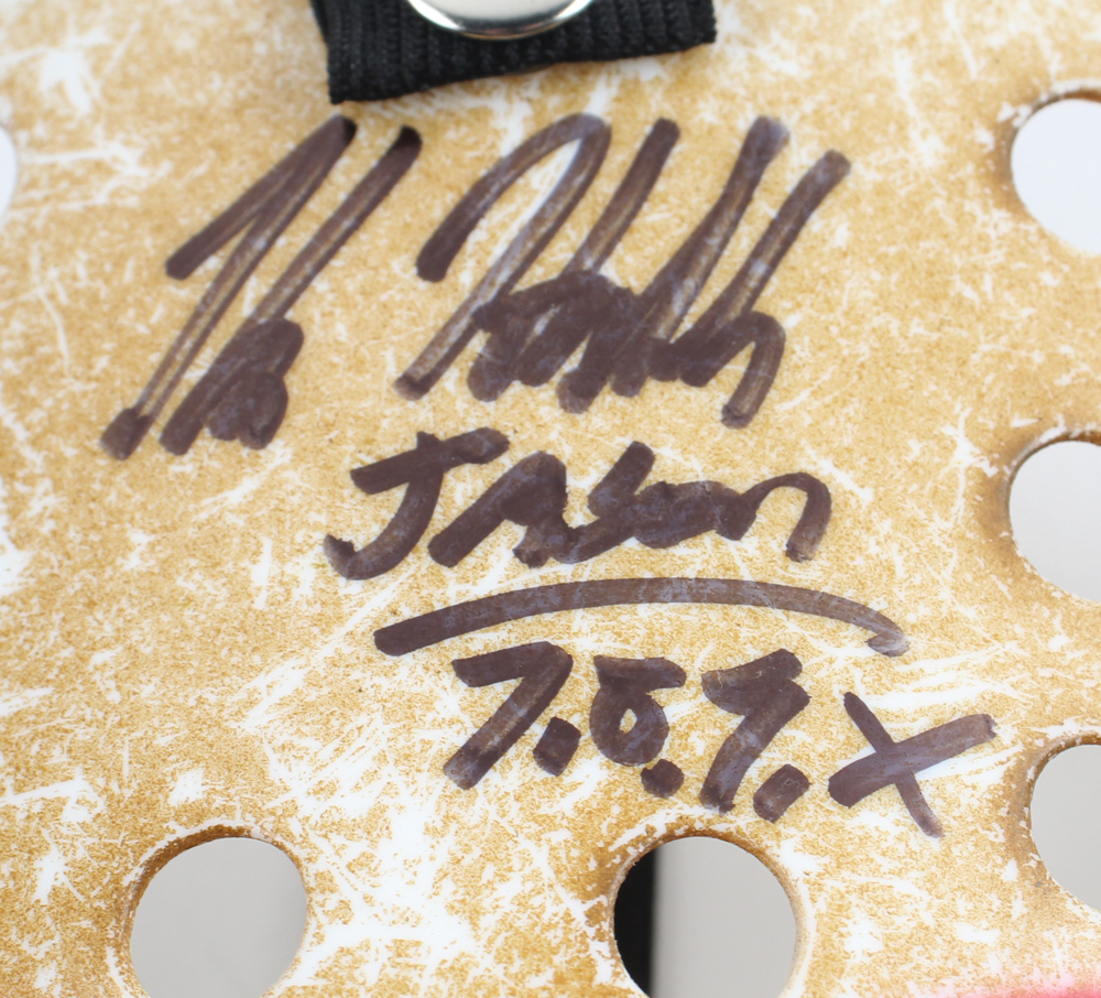 Kane Hodder Signed "Friday the 13th" Mask Inscribed "Jason 7,8,9,X" (JSA) at PristineAuction.com Kane Hodder Signed "Friday the 13th" Mask Inscribed "Jason 7,8,9,X" (JSA) at PristineAuction.com