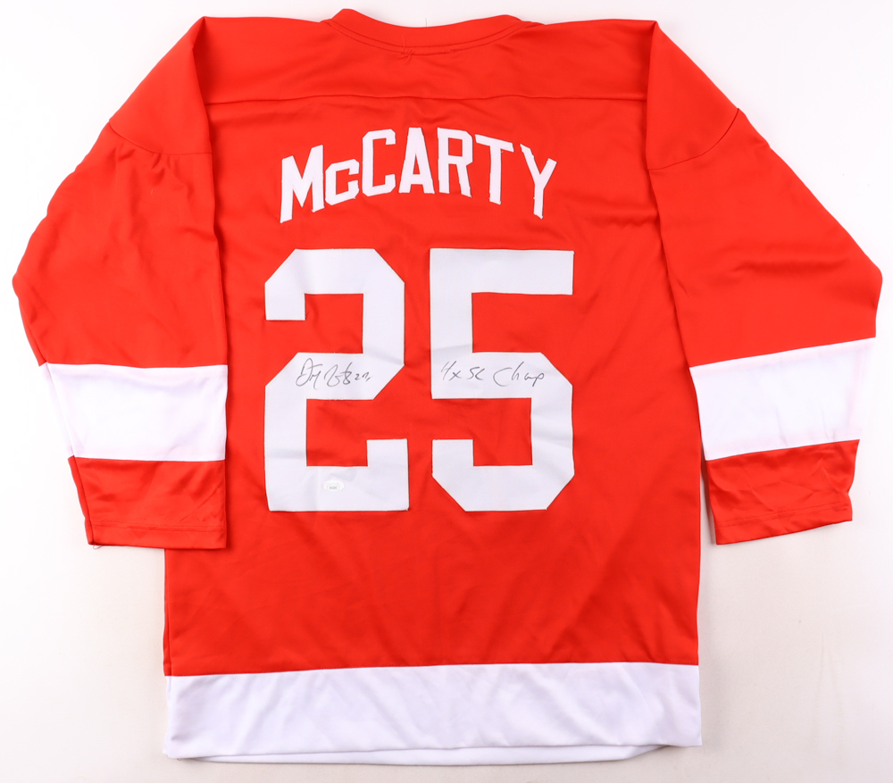 Darren McCarty Signed Jersey Inscribed "4x SC Champ" (JSA) at PristineAuction.com Darren McCarty Signed Jersey Inscribed "4x SC Champ" (JSA) at PristineAuction.com