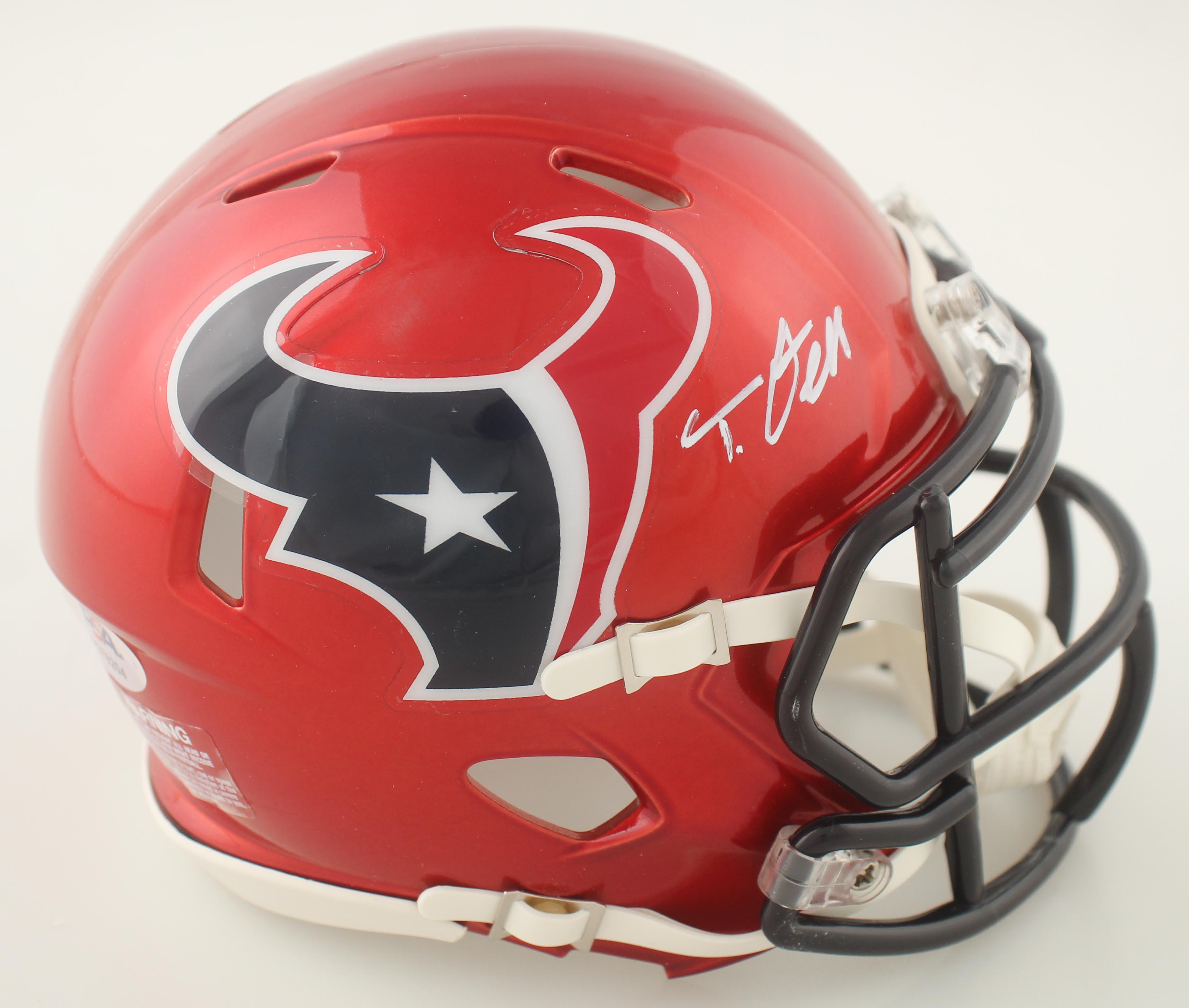 Tank Dell Signed Texans Flash Alternate Speed Mini Helmet (PSA) at PristineAuction.com Tank Dell Signed Texans Flash Alternate Speed Mini Helmet (PSA) at PristineAuction.com