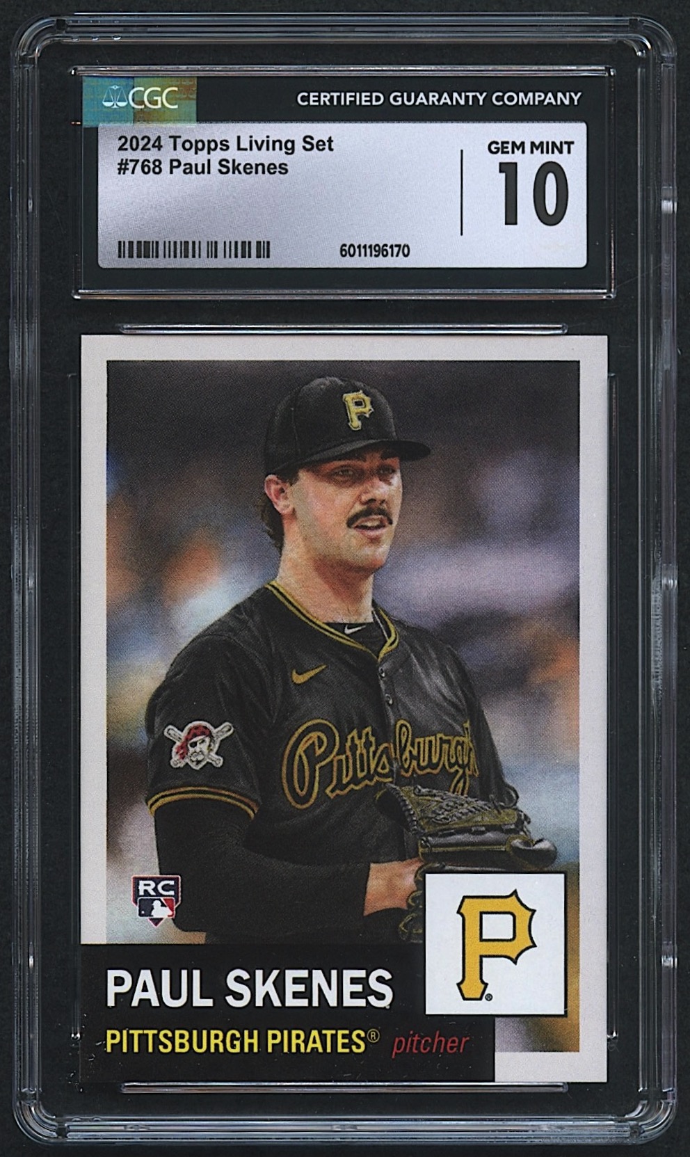 Paul Skenes 2024 Topps Living Set #768 RC (CGC 10) at PristineAuction.com Paul Skenes 2024 Topps Living Set #768 RC (CGC 10) at PristineAuction.com