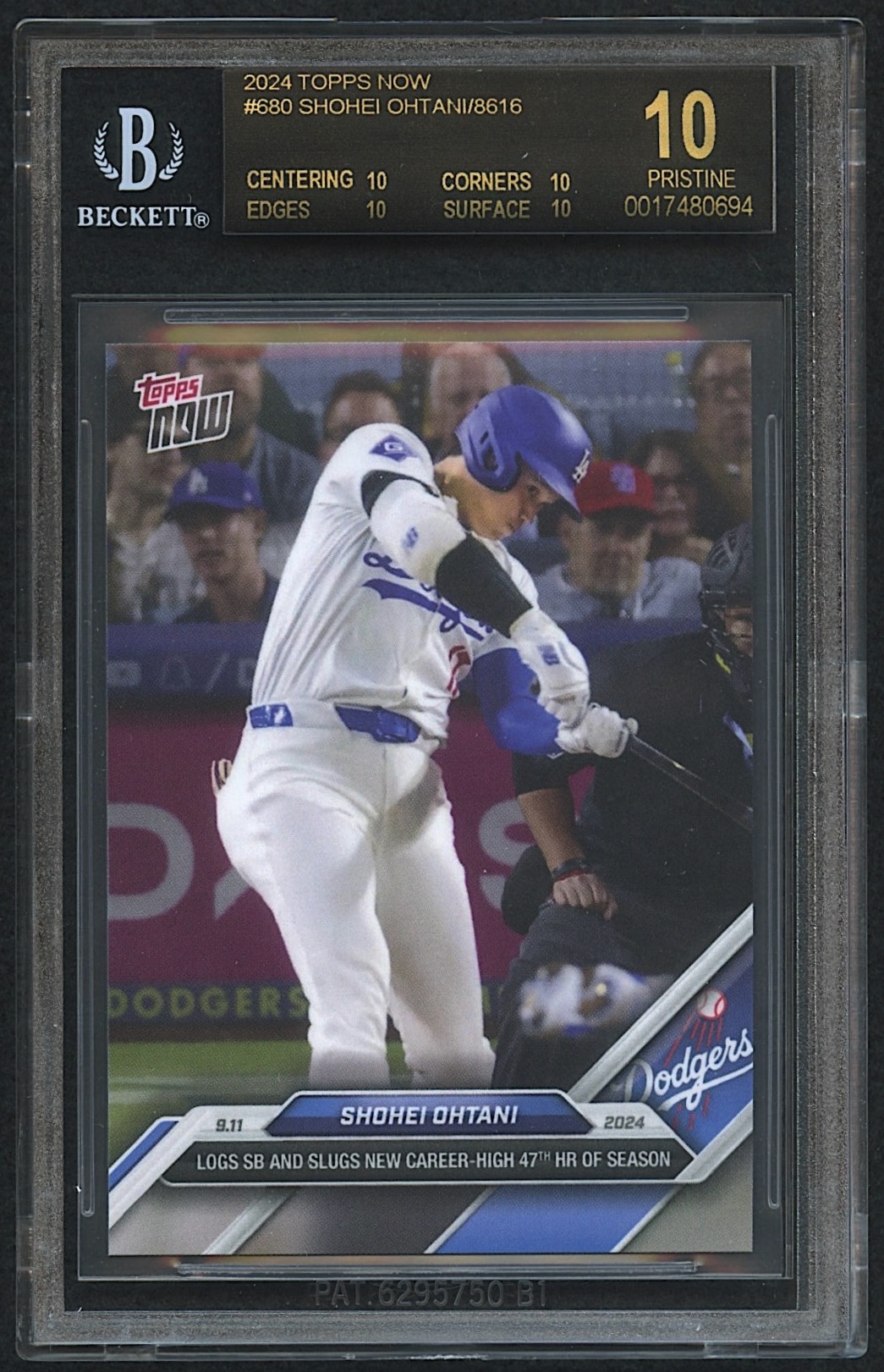Shohei Ohtani 2024 Topps Now #680 (BGS Black Label 10) at PristineAuction.com Shohei Ohtani 2024 Topps Now #680 (BGS Black Label 10) at PristineAuction.com