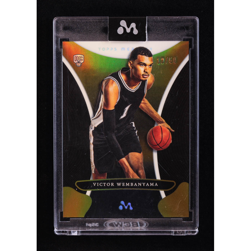 Victor Wembanyama 2023-24 Topps Mercury Victor Wembanyama Gold Refractors #13 RC #12/50 at PristineAuction.com