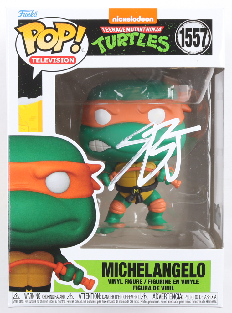 Shamon Brown Jr. Signed "Teenage Mutant Ninja Turtles: Mutant Mayhem" #1557 Michelangelo Funko Pop! Vinyl Figure (Beckett) at PristineAuction.com Shamon Brown Jr. Signed "Teenage Mutant Ninja Turtles: Mutant Mayhem" #1557 Michelangelo Funko Pop! Vinyl Figure (Beckett) at PristineAuction.com