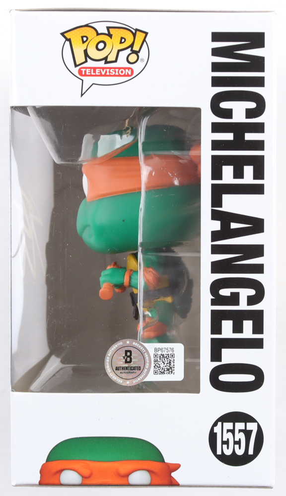 Shamon Brown Jr. Signed "Teenage Mutant Ninja Turtles: Mutant Mayhem" #1557 Michelangelo Funko Pop! Vinyl Figure (Beckett) at PristineAuction.com Shamon Brown Jr. Signed "Teenage Mutant Ninja Turtles: Mutant Mayhem" #1557 Michelangelo Funko Pop! Vinyl Figure (Beckett) at PristineAuction.com