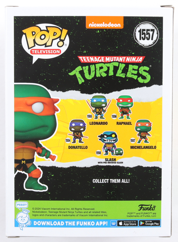 Shamon Brown Jr. Signed "Teenage Mutant Ninja Turtles: Mutant Mayhem" #1557 Michelangelo Funko Pop! Vinyl Figure (Beckett) at PristineAuction.com Shamon Brown Jr. Signed "Teenage Mutant Ninja Turtles: Mutant Mayhem" #1557 Michelangelo Funko Pop! Vinyl Figure (Beckett) at PristineAuction.com