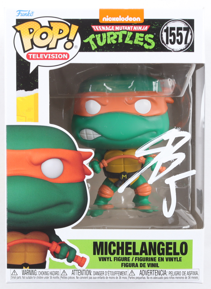 Shamon Brown Jr. Signed "Teenage Mutant Ninja Turtles: Mutant Mayhem" #1557 Michelangelo Funko Pop! Vinyl Figure (Beckett) at PristineAuction.com Shamon Brown Jr. Signed "Teenage Mutant Ninja Turtles: Mutant Mayhem" #1557 Michelangelo Funko Pop! Vinyl Figure (Beckett) at PristineAuction.com