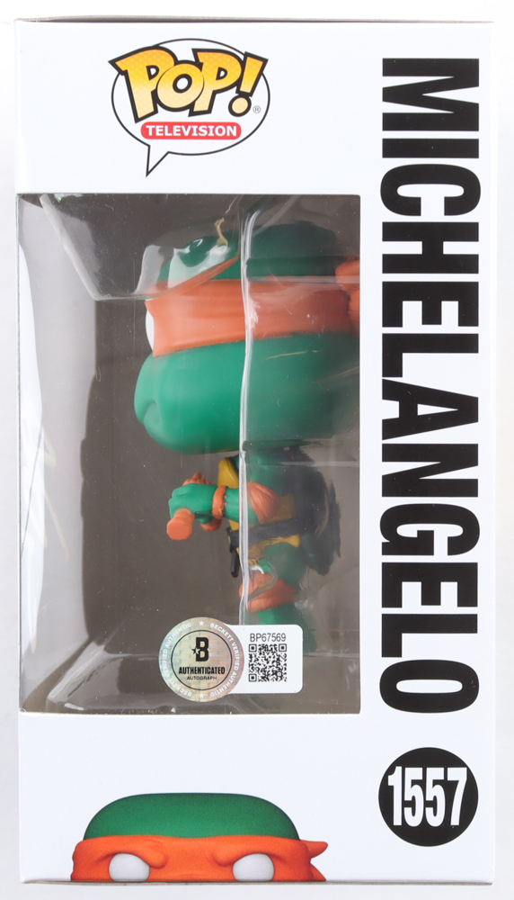 Shamon Brown Jr. Signed "Teenage Mutant Ninja Turtles: Mutant Mayhem" #1557 Michelangelo Funko Pop! Vinyl Figure (Beckett) at PristineAuction.com Shamon Brown Jr. Signed "Teenage Mutant Ninja Turtles: Mutant Mayhem" #1557 Michelangelo Funko Pop! Vinyl Figure (Beckett) at PristineAuction.com