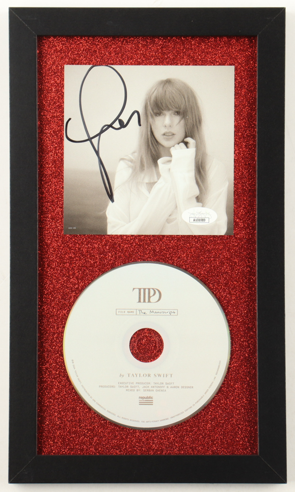 Taylor Swift Signed Custom Framed "The Tortured Poets Department" CD Album Insert Display With Disc (JSA) at PristineAuction.com Taylor Swift Signed Custom Framed "The Tortured Poets Department" CD Album Insert Display With Disc (JSA) at PristineAuction.com