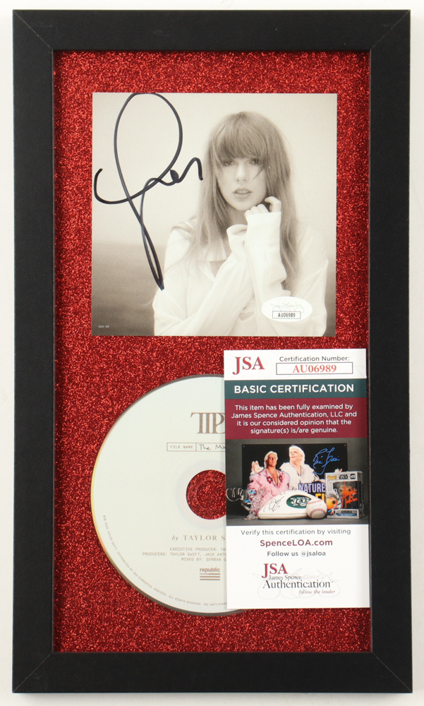 Taylor Swift Signed Custom Framed "The Tortured Poets Department" CD Album Insert Display With Disc (JSA) at PristineAuction.com Taylor Swift Signed Custom Framed "The Tortured Poets Department" CD Album Insert Display With Disc (JSA) at PristineAuction.com