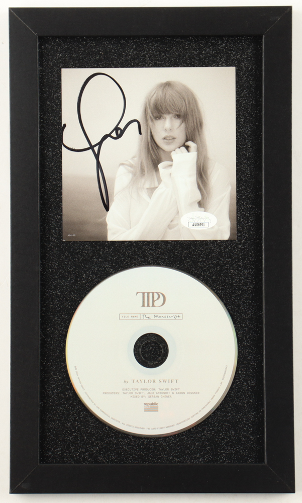 Taylor Swift Signed Custom Framed "The Tortured Poets Department" CD Album Insert Display With Disc (JSA) at PristineAuction.com Taylor Swift Signed Custom Framed "The Tortured Poets Department" CD Album Insert Display With Disc (JSA) at PristineAuction.com