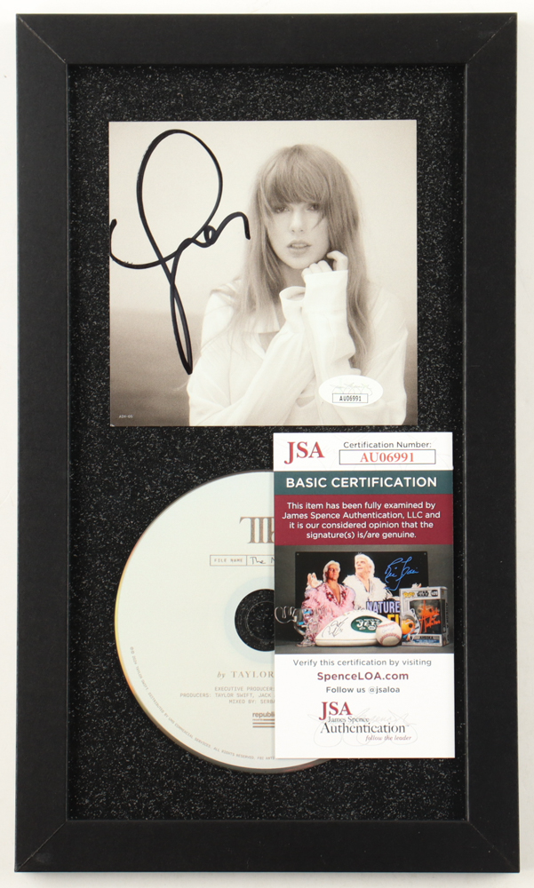 Taylor Swift Signed Custom Framed "The Tortured Poets Department" CD Album Insert Display With Disc (JSA) at PristineAuction.com Taylor Swift Signed Custom Framed "The Tortured Poets Department" CD Album Insert Display With Disc (JSA) at PristineAuction.com