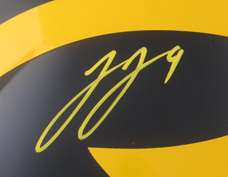 J. J. McCarthy Signed Michigan Wolverines Full-Size Speed Helmet (Beckett) at PristineAuction.com J. J. McCarthy Signed Michigan Wolverines Full-Size Speed Helmet (Beckett) at PristineAuction.com