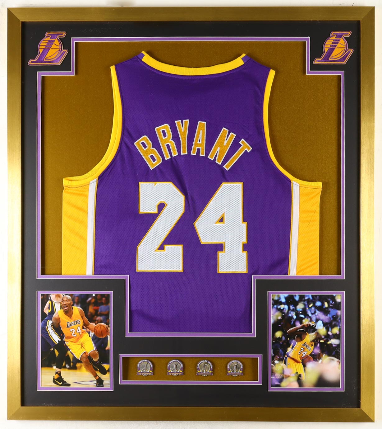 Nba Frame Kobe Bryant Lakers Custom Framed Jersey Display with (4) NBA Champions ...