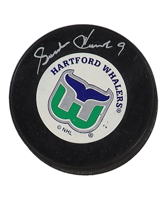 Gordie Howe Signed Whalers Logo Hockey Puck (Beckett) at PristineAuction.com Gordie Howe Signed Whalers Logo Hockey Puck (Beckett) at PristineAuction.com