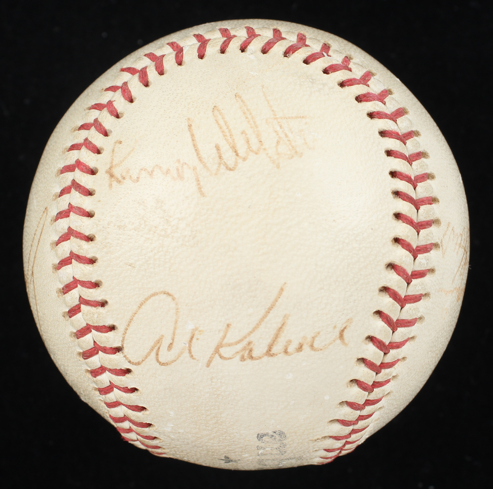 1967 Tigers & A's Players Baseball Team-Signed by (10) with Al Kaline, Eddie Mathews, Diego Segui, John "Blue Moon" Odom with Display Case (Beckett) at PristineAuction.com 1967 Tigers & A's Players Baseball Team-Signed by (10) with Al Kaline, Eddie Mathews, Diego Segui, John "Blue Moon" Odom with Display Case (Beckett) at PristineAuction.com