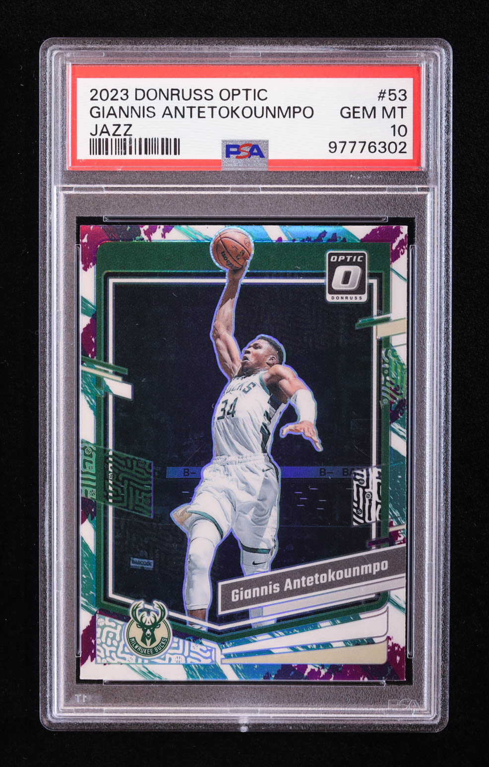 Giannis Antetokounmpo 2023-24 Donruss Optic Jazz #53 (PSA 10) at PristineAuction.com Giannis Antetokounmpo 2023-24 Donruss Optic Jazz #53 (PSA 10) at PristineAuction.com