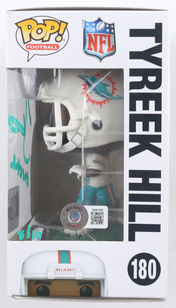 Tyreek Hill Signed Dolphins #180 Funko Pop! Vinyl Figure Inscribed "Cheetah" (Beckett) at PristineAuction.com Tyreek Hill Signed Dolphins #180 Funko Pop! Vinyl Figure Inscribed "Cheetah" (Beckett) at PristineAuction.com