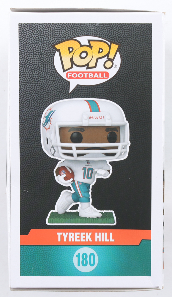 Tyreek Hill Signed Dolphins #180 Funko Pop! Vinyl Figure Inscribed "Cheetah" (Beckett) at PristineAuction.com Tyreek Hill Signed Dolphins #180 Funko Pop! Vinyl Figure Inscribed "Cheetah" (Beckett) at PristineAuction.com
