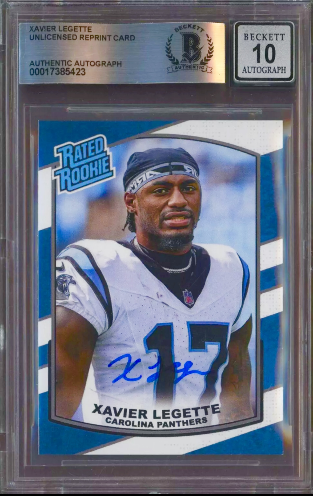 Xavier Legette Signed Unlicensed Trading Card (BGS | Auto Grade 10) at PristineAuction.com Xavier Legette Signed Unlicensed Trading Card (BGS | Auto Grade 10) at PristineAuction.com