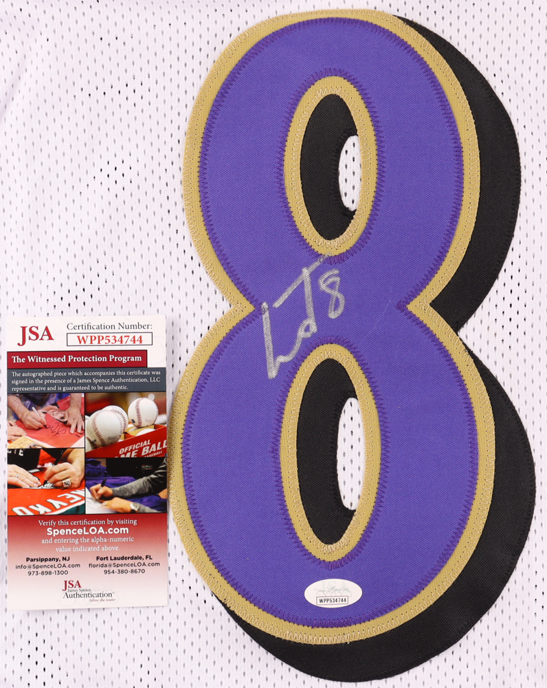 Lamar Jackson Signed Jersey (JSA) at PristineAuction.com Lamar Jackson Signed Jersey (JSA) at PristineAuction.com