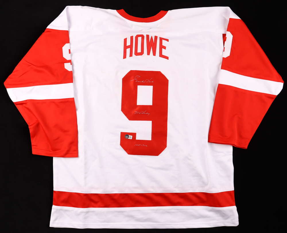 Gordie Howe Signed Jersey Inscribed "Mr. Hockey" & HOF 1972" (Beckett) at PristineAuction.com Gordie Howe Signed Jersey Inscribed "Mr. Hockey" & HOF 1972" (Beckett) at PristineAuction.com