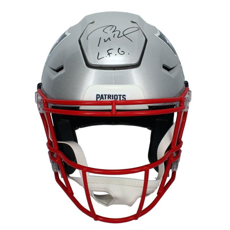 Tom Brady Signed LE Patriots Full-Size Authentic On-Field SpeedFlex Helmet (Fanatics) at PristineAuction.com Tom Brady Signed LE Patriots Full-Size Authentic On-Field SpeedFlex Helmet (Fanatics) at PristineAuction.com