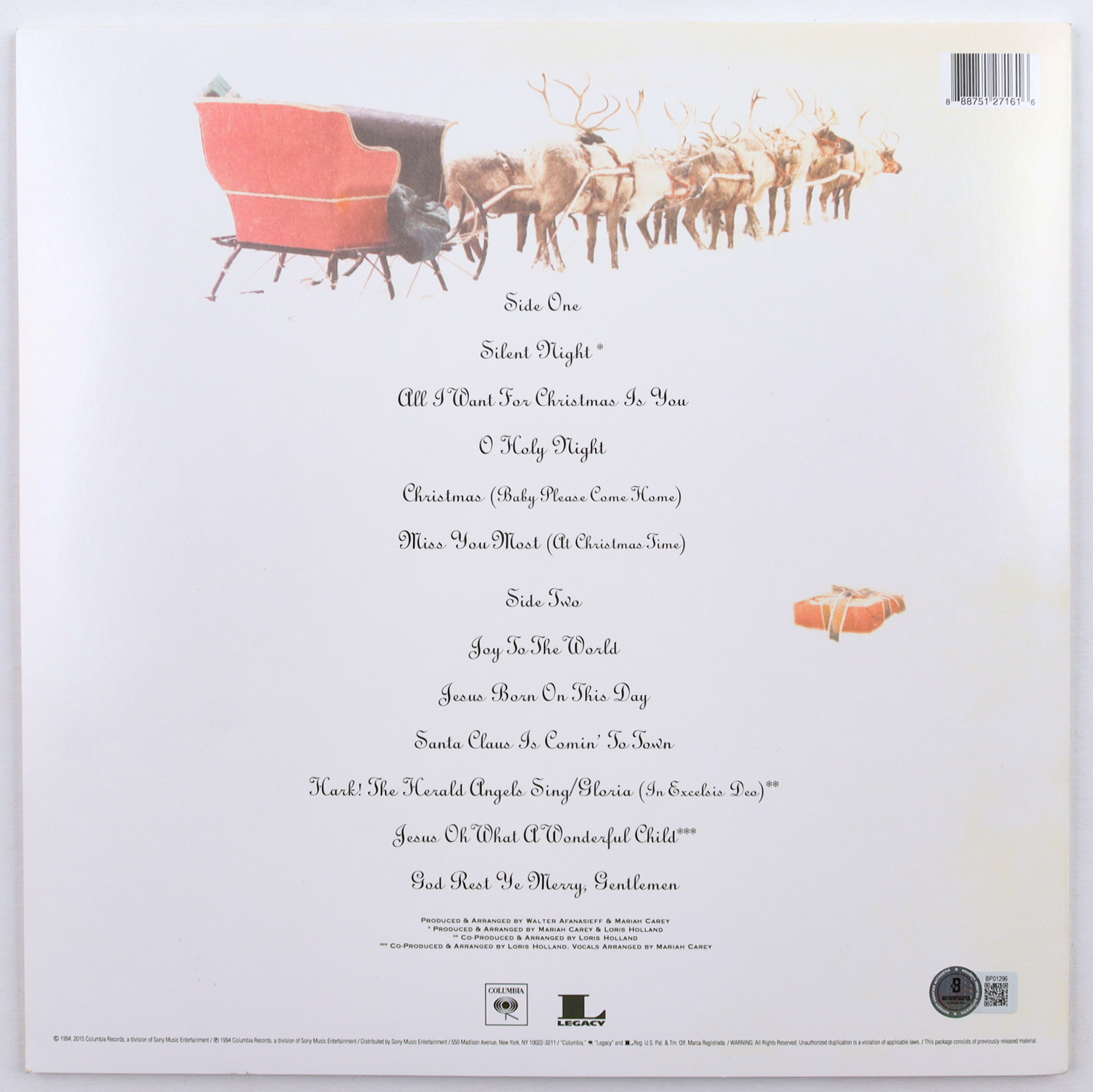 Mariah Carey Signed "Merry Christmas" Vinyl Record Album Sleeve (Beckett) at PristineAuction.com Mariah Carey Signed "Merry Christmas" Vinyl Record Album Sleeve (Beckett) at PristineAuction.com