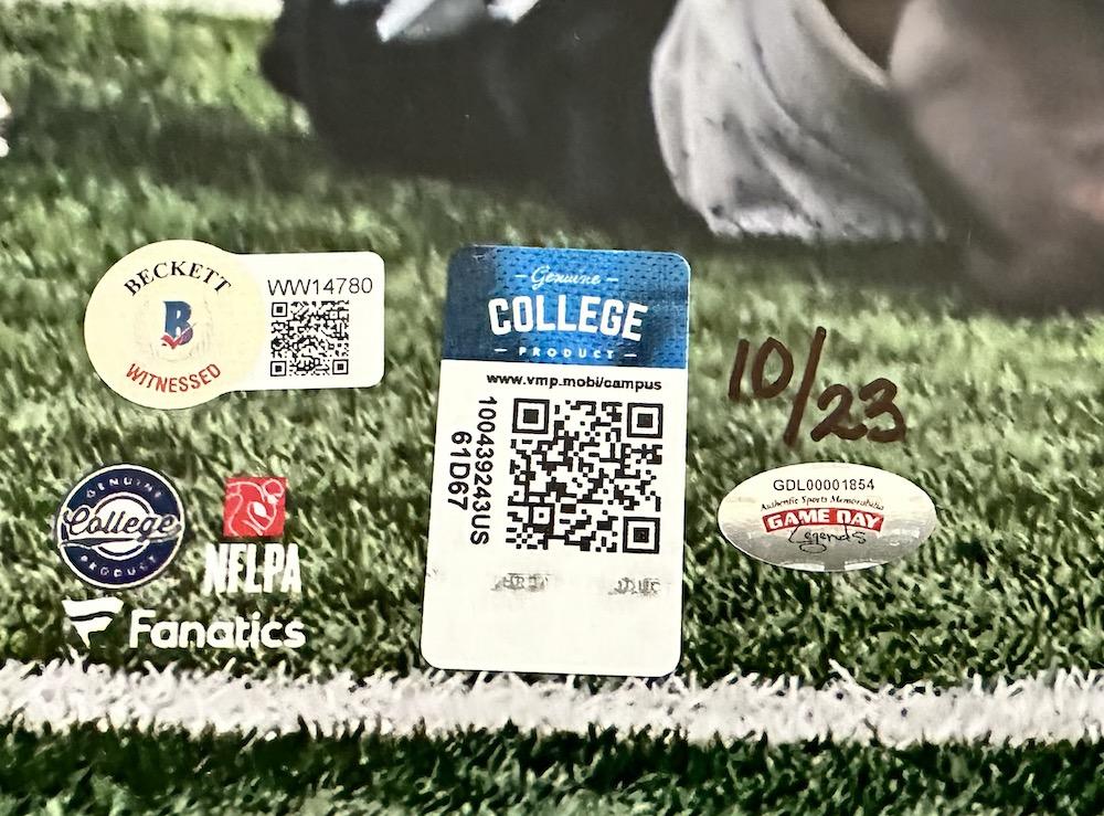 Kyren Williams Signed Notre Dame Fighting Irish LE 16x20 Photo Inscribed "Go Irish!" (Game Day Legends & Beckett) at PristineAuction.com Kyren Williams Signed Notre Dame Fighting Irish LE 16x20 Photo Inscribed "Go Irish!" (Game Day Legends & Beckett) at PristineAuction.com