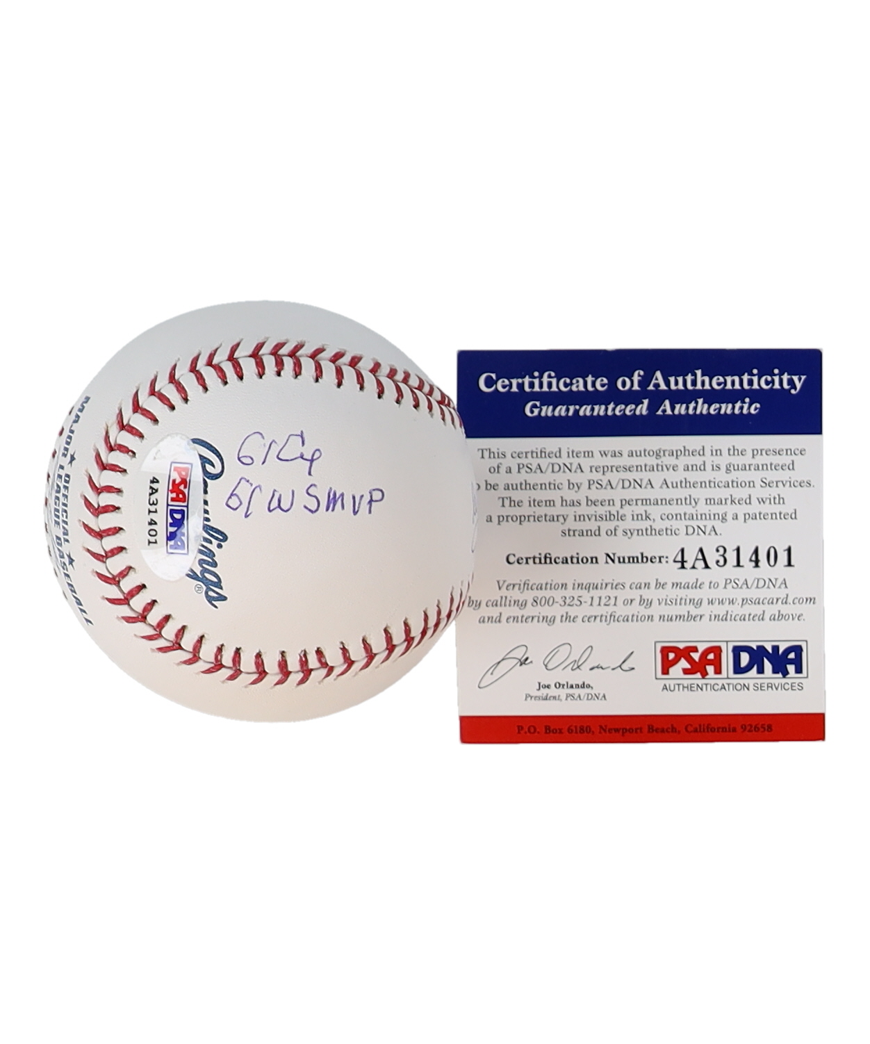 Whitey Ford Signed OML Baseball with Multiple Career Stat Inscriptions (PSA) at PristineAuction.com Whitey Ford Signed OML Baseball with Multiple Career Stat Inscriptions (PSA) at PristineAuction.com