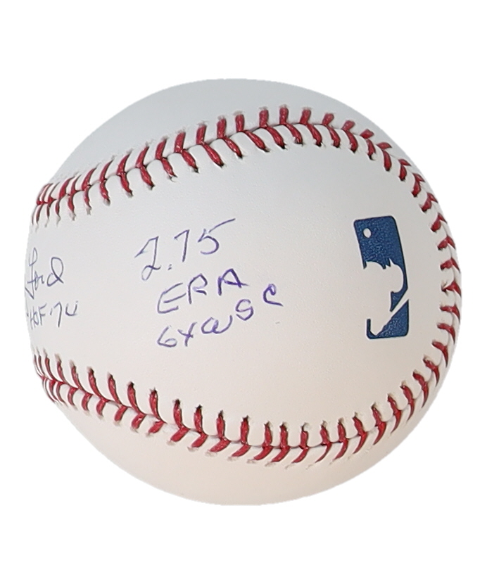 Whitey Ford Signed OML Baseball with Multiple Career Stat Inscriptions (PSA) at PristineAuction.com Whitey Ford Signed OML Baseball with Multiple Career Stat Inscriptions (PSA) at PristineAuction.com