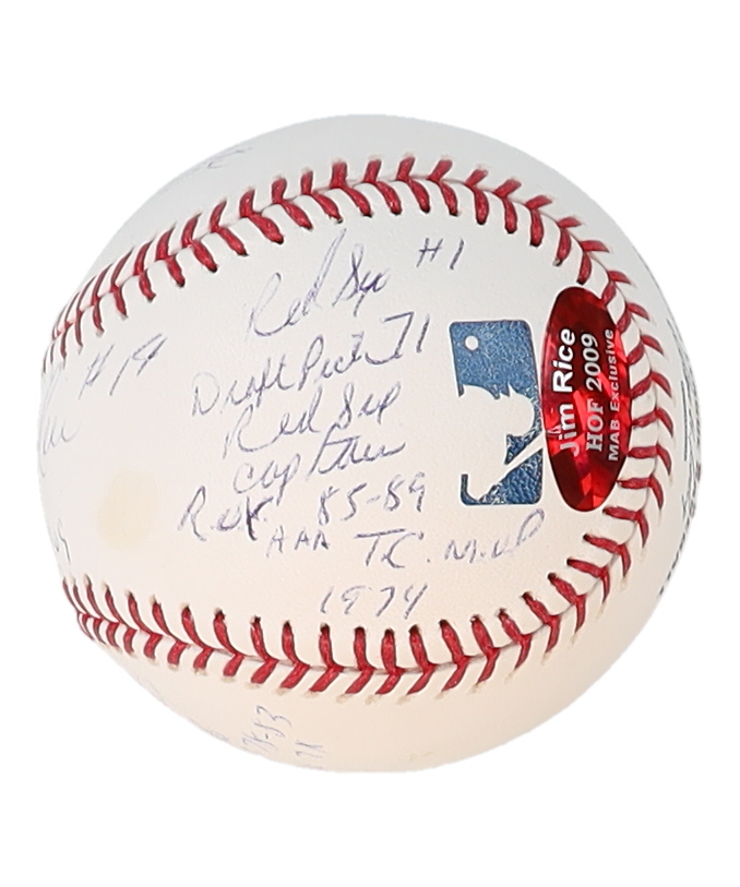 Jim Rice Signed OML Baseball with Multiple Career Stat Inscriptions (MAB & PSA) at PristineAuction.com Jim Rice Signed OML Baseball with Multiple Career Stat Inscriptions (MAB & PSA) at PristineAuction.com