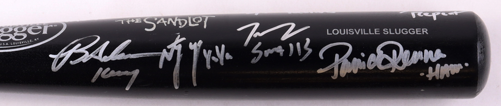 "The Sandlot" Rawlings Baseball Bat Signed by (8) with Tom Guiry, Chauncey Leopardi, Patrick Renna, Marty York with Multiple Inscriptions (Beckett) at PristineAuction.com "The Sandlot" Rawlings Baseball Bat Signed by (8) with Tom Guiry, Chauncey Leopardi, Patrick Renna, Marty York with Multiple Inscriptions (Beckett) at PristineAuction.com