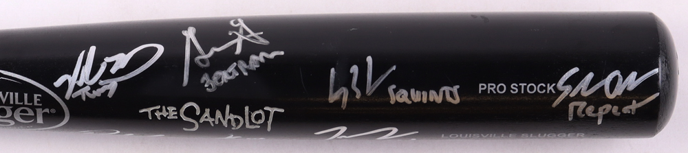 "The Sandlot" Rawlings Baseball Bat Signed by (8) with Tom Guiry, Chauncey Leopardi, Patrick Renna, Marty York with Multiple Inscriptions (Beckett) at PristineAuction.com "The Sandlot" Rawlings Baseball Bat Signed by (8) with Tom Guiry, Chauncey Leopardi, Patrick Renna, Marty York with Multiple Inscriptions (Beckett) at PristineAuction.com