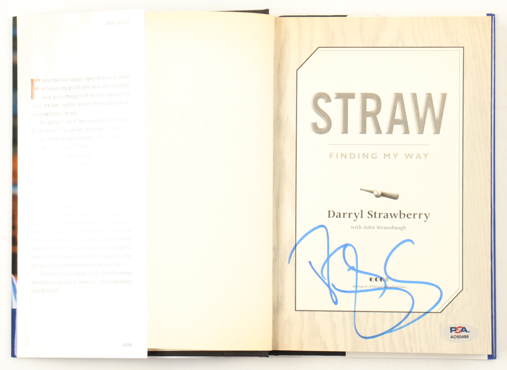 Darryl Strawberry Signed "Straw: Finding My Way" Hardcover Book (PSA) at PristineAuction.com Darryl Strawberry Signed "Straw: Finding My Way" Hardcover Book (PSA) at PristineAuction.com