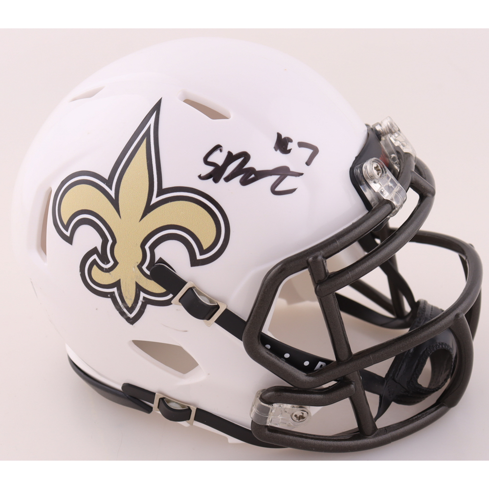 Spencer Rattler Signed Saints Speed Mini Helmet (PSA) at PristineAuction.com