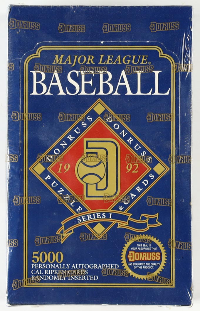 1992 Donruss Series 1 Baseball Hobby Box with (36) Packs at PristineAuction.com 1992 Donruss Series 1 Baseball Hobby Box with (36) Packs at PristineAuction.com