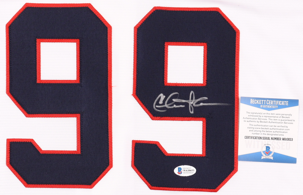 Charlie Sheen Signed "Major League" Indians Authentic Majestic Jersey (Beckett) at PristineAuction.com Charlie Sheen Signed "Major League" Indians Authentic Majestic Jersey (Beckett) at PristineAuction.com