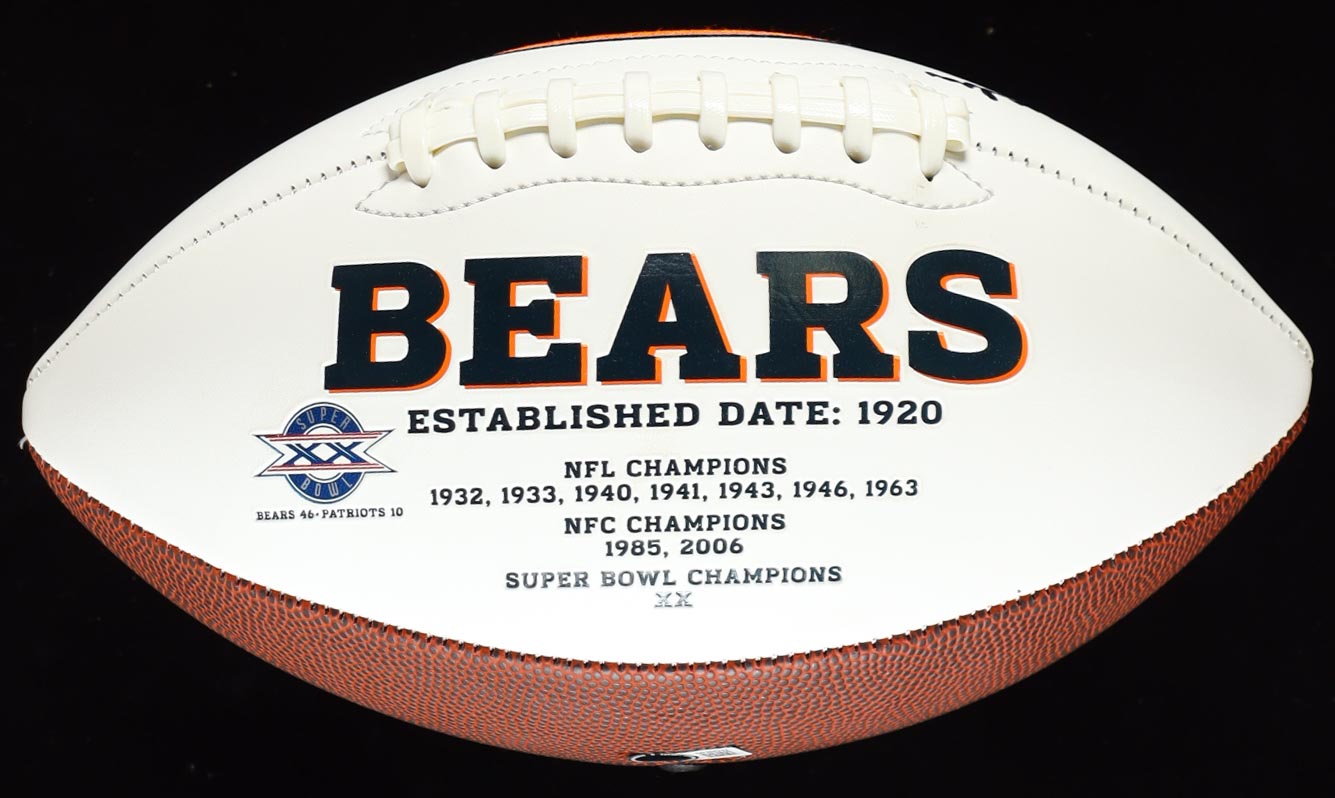 Jim McMahon Signed Bears Logo Football (Beckett) at PristineAuction.com Jim McMahon Signed Bears Logo Football (Beckett) at PristineAuction.com