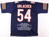 Brian Urlacher Signed Career Highlight Stat Jersey Inscribed "HOF 18" (Beckett) at PristineAuction.com