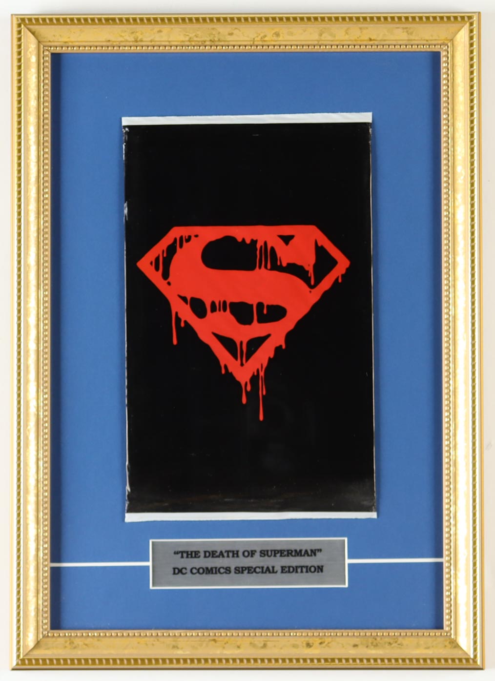 "The Death of Superman" Custom Framed Comic Book Display at PristineAuction.com "The Death of Superman" Custom Framed Comic Book Display at PristineAuction.com