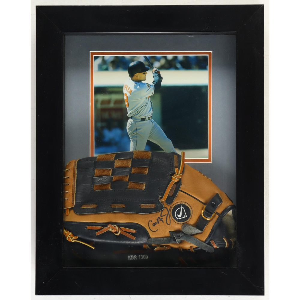 Cal Ripken Jr. Signed Player Model Custom Framed Shadowboxed Glove ...