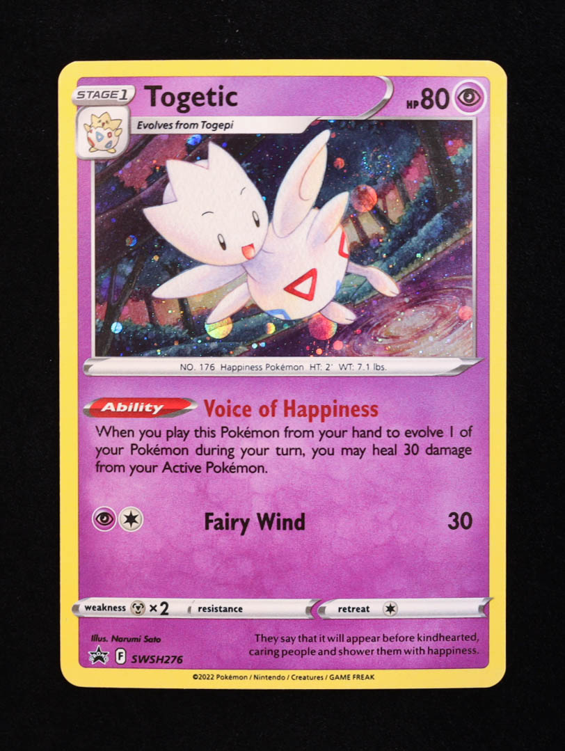 Togetic 2019-22 Pokemon Sword and Shield Black Star Promos #SWSH276 at PristineAuction.com Togetic 2019-22 Pokemon Sword and Shield Black Star Promos #SWSH276 at PristineAuction.com