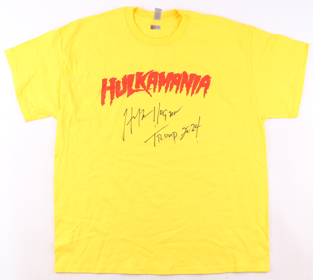 Hulk Hogan Signed WWE "Hulkamania" T-Shirt (PIA) at PristineAuction.com Hulk Hogan Signed WWE "Hulkamania" T-Shirt (PIA) at PristineAuction.com