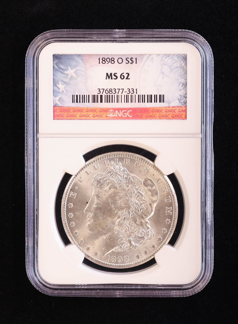 1898-O Morgan Silver Dollar (NGC MS62) at PristineAuction.com 1898-O Morgan Silver Dollar (NGC MS62) at PristineAuction.com
